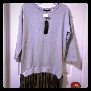 New with tags gray sweatshirt dress